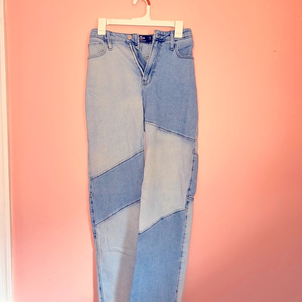 Hollister Ultra High-Rise Patchwork Dad Jeans